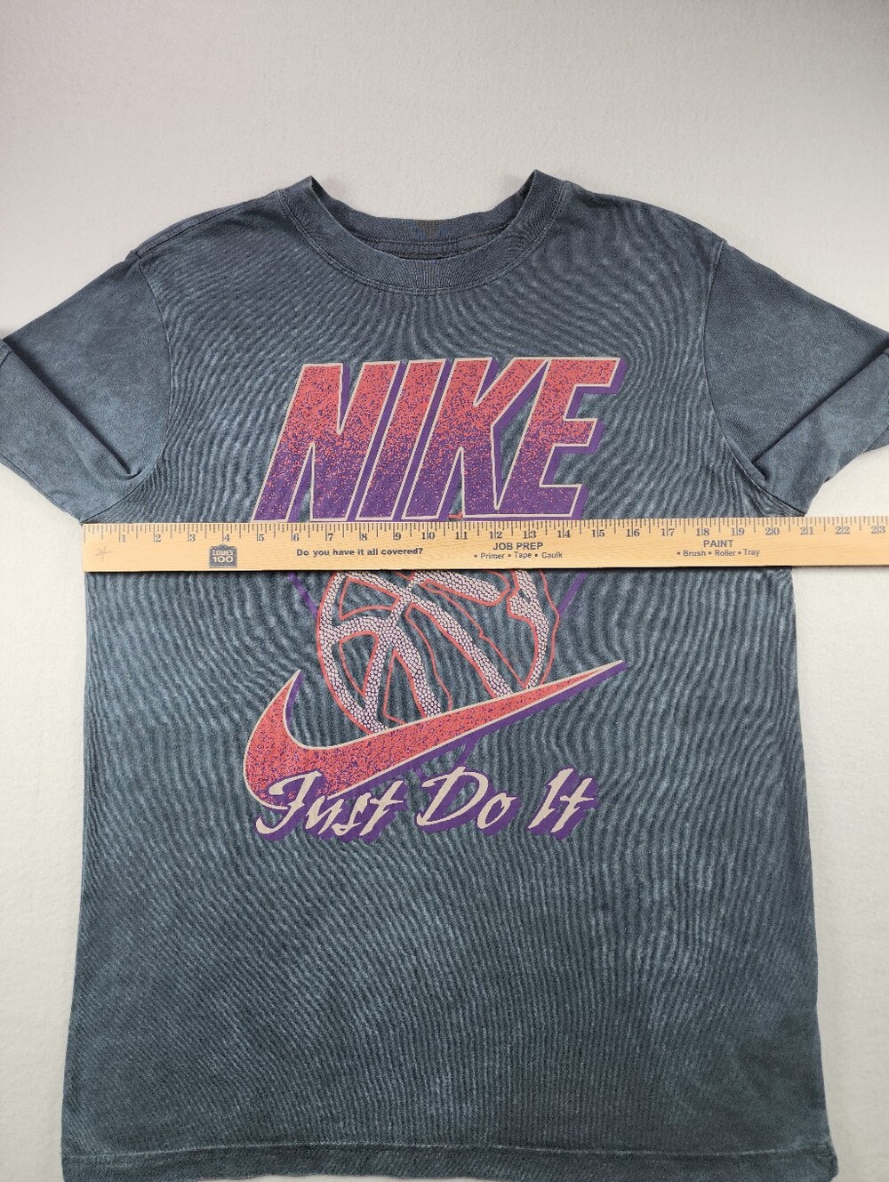 Nike Women's Just Do It Basketball Graphic Tee Vintage Wash XS Gray - Picture 4 of 7
